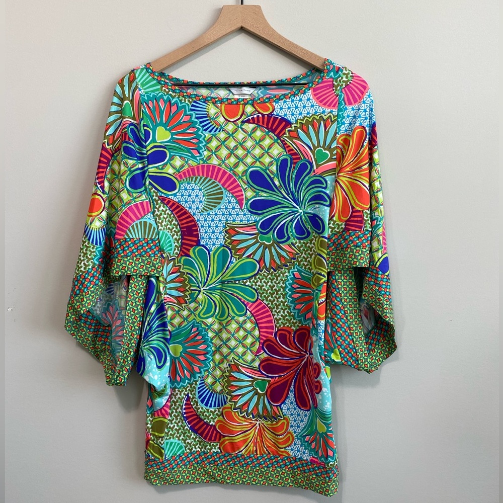 Trina Turk Zanzibar Swim Coverup  Tunic Dress Small